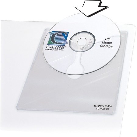 C-LINE PRODUCTS Holder, Cd, Self Adhes 5PK CLI70568